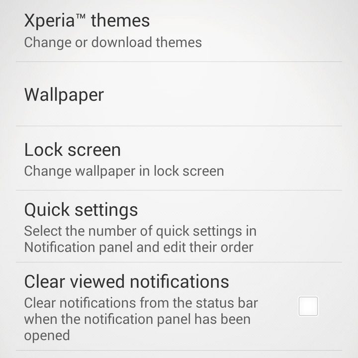 Sony Xperia Z2 screenshot personalization