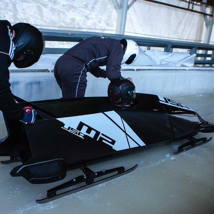 Steven Holcomb and Justin Olsen test BMWs second two_man bobsled prototype