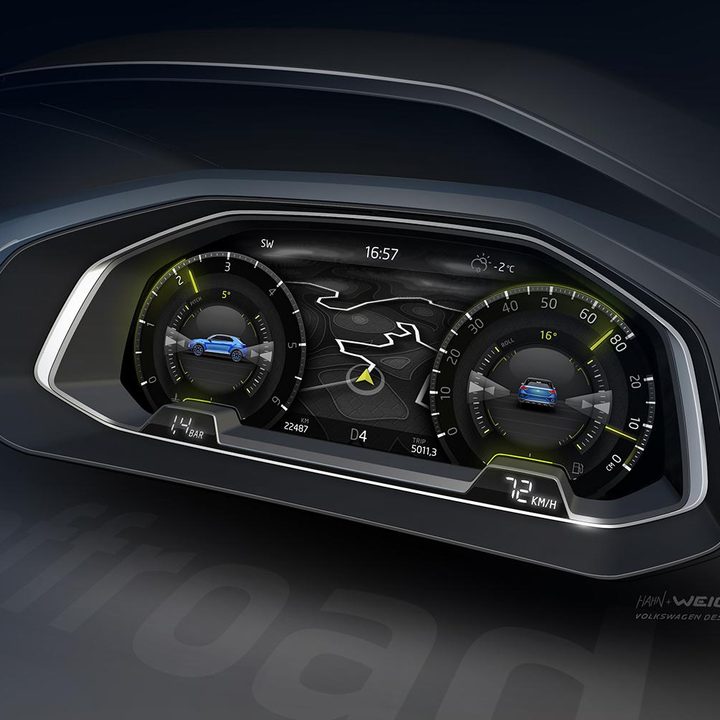 Volkswagen T ROC concept instrument panel