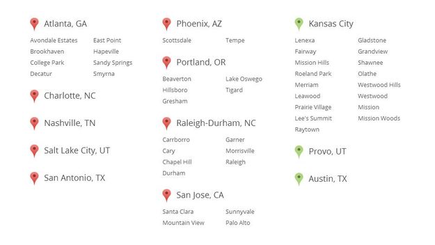 google fiber cities list 2014