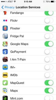 iphone ios 7 location services