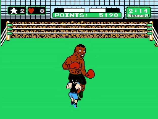 Little Mac battles Mike Tyson in Mike Tyson's Punch-Out.
