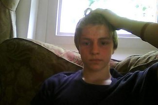 One of the many "unhappy" selfies that Danny Bowman took of himself.