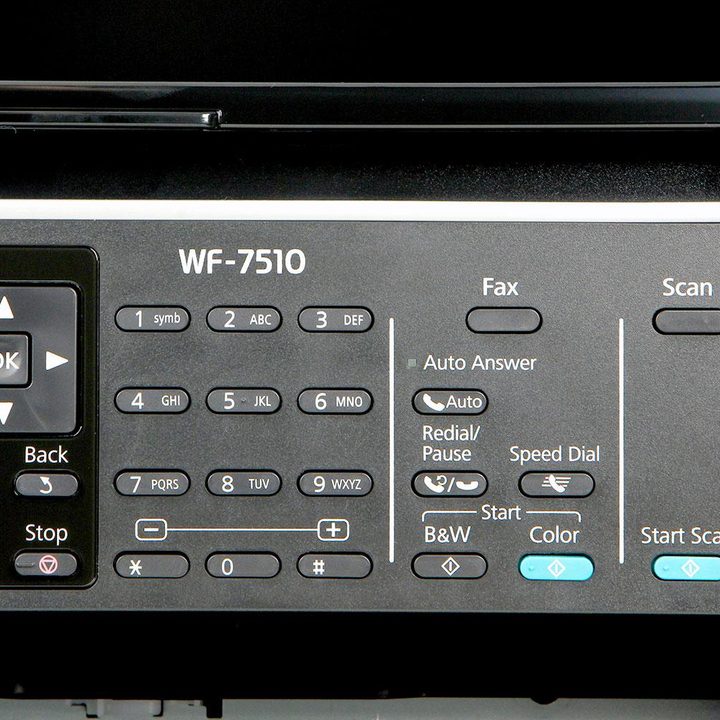 Epson WF-7510 front dial controls