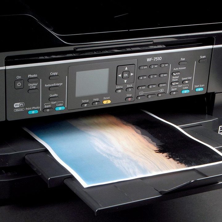 Epson WF-7510 front printing