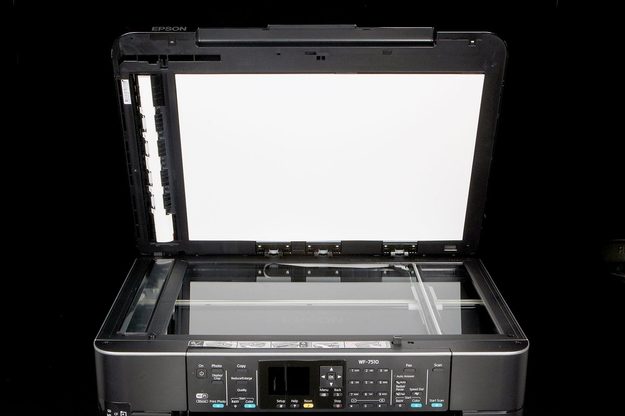 Epson WF-7510 scanner open