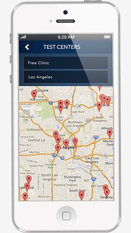 Hula app screenshot search test centers