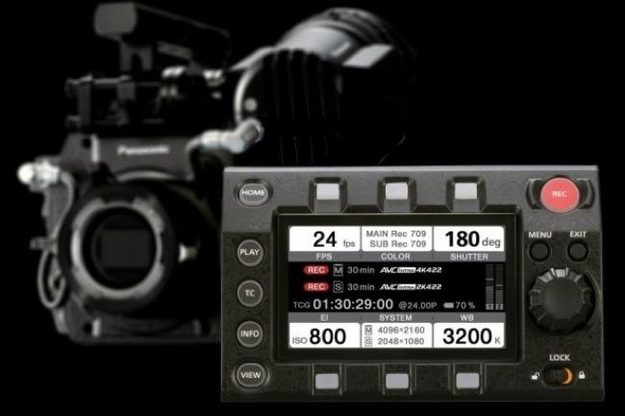 VariCam 35 with a removable control panel module, which can be swapped into the VariCam HS.