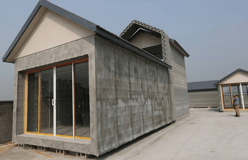 giant 3d printer can build 10 prefab homes 24 hours printed houses 2