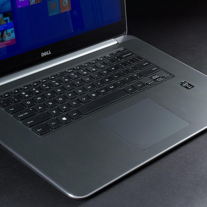Dell XPS 15 review keyboard angle