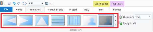Movie Maker Transitions