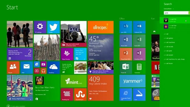 Windows 8.1 update 1 screenshot start