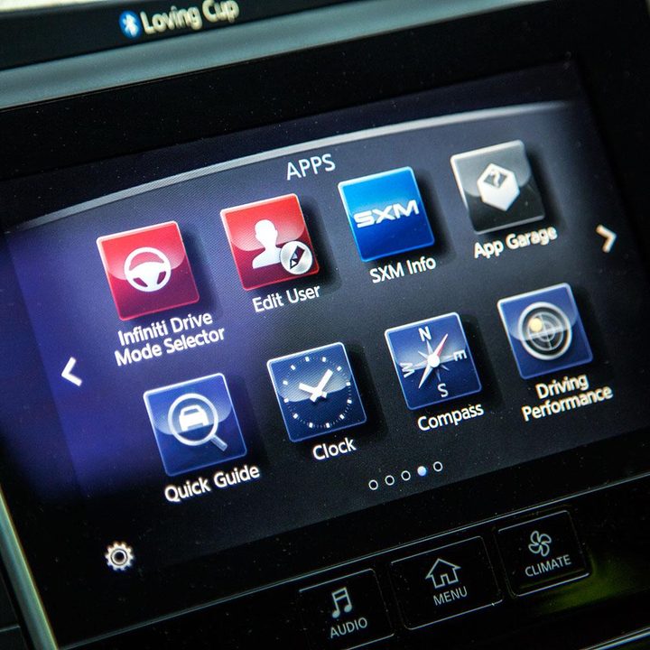 2014 Infiniti Q50S screen apps