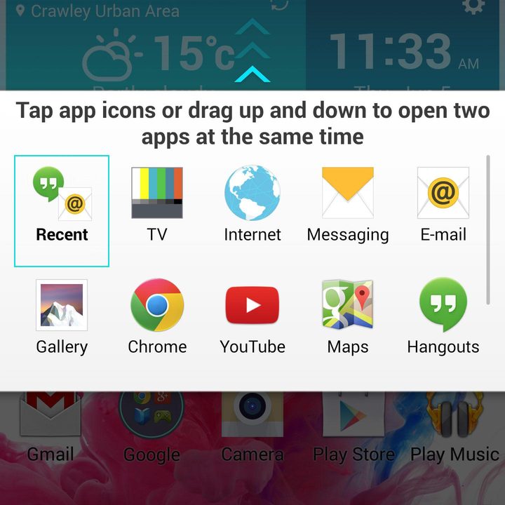 LG G3 work review screens apps drag
