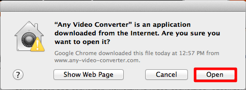 Any Video Converter Open Dialogue Box