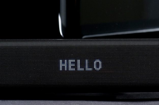 Samsung HW-H550 soundbar system display hello