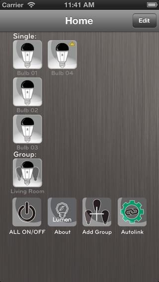 Tabu Lumen Smart LED lightbulb app