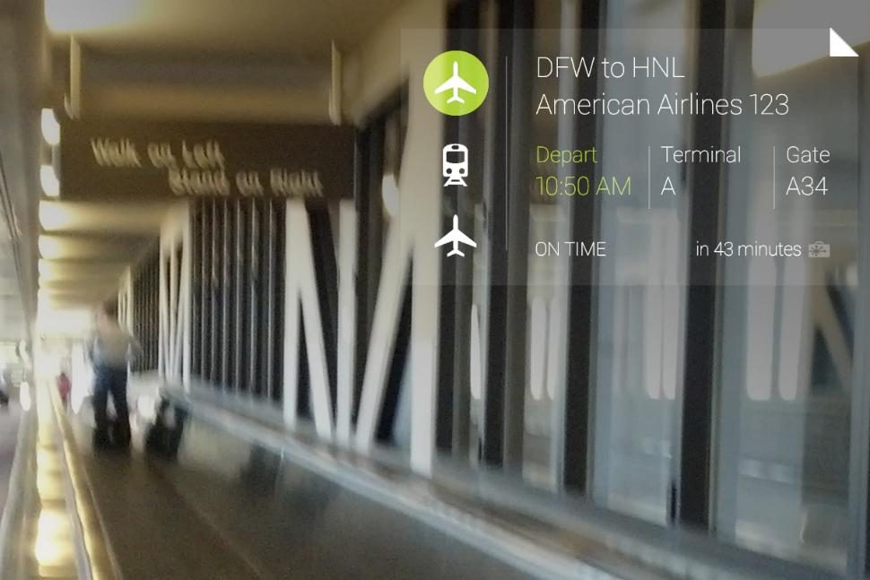 TripIt Google Glass Screen