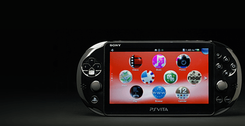 A ps vita slim home screen.