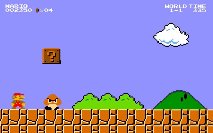 World 1-1 in Super Mario Bros..