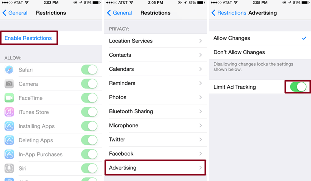 Enabling Advertising Restrictions