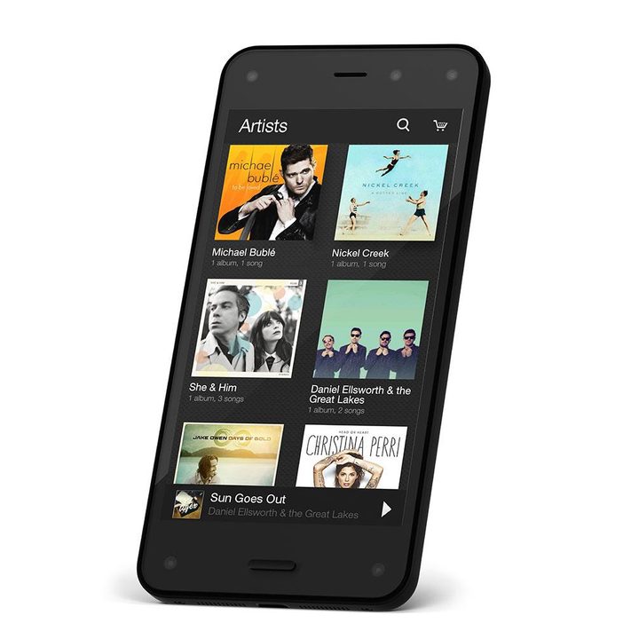 amazon fire phone news features music library