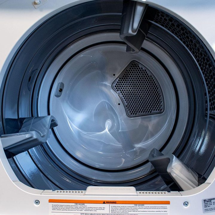 GE dryer GTDS820EDWS inside