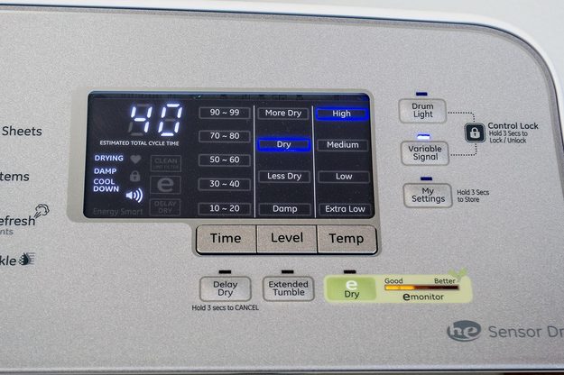 GE dryer GTDS820EDWS LED screen