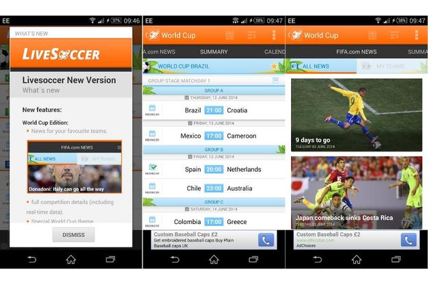 LiveSoccer World Football Cup app