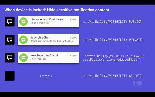 Notification privacy