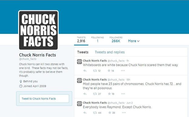 Chuck Norris Facts Account