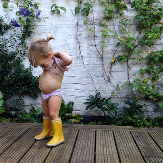 The photo of Courtney Adamo's daughter, Marlow, that caused her Instagram account's suspension. (Credit: Courtney Adamo)