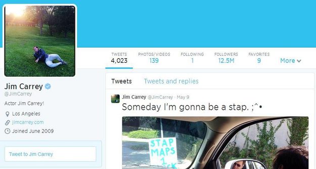 Jim Carrey's Twitter Account
