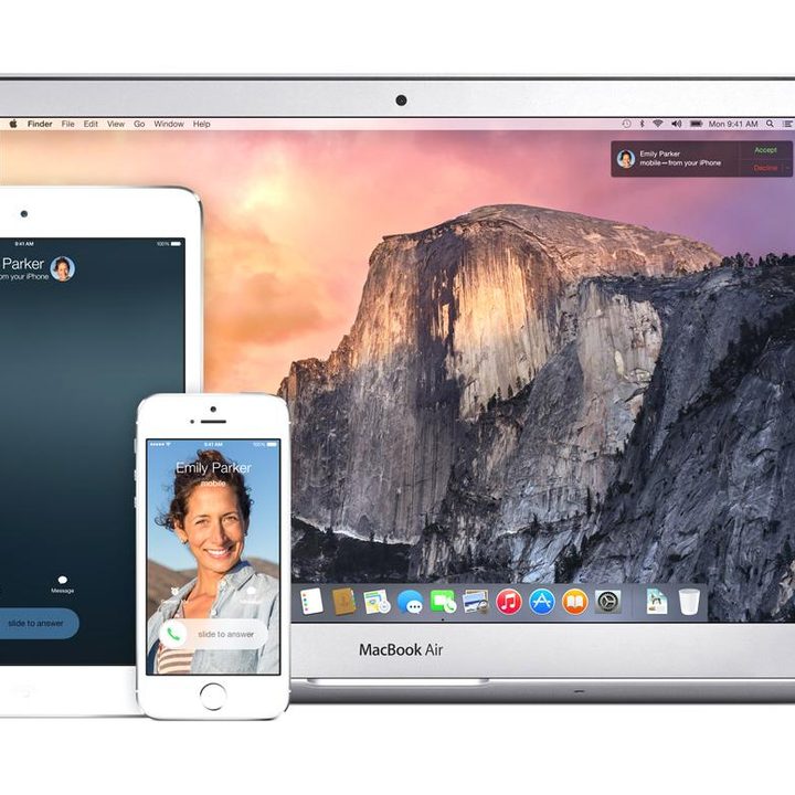 os x yosemite desktop device sync