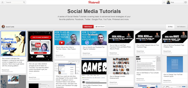 Social Media Tutorials on Pinterest