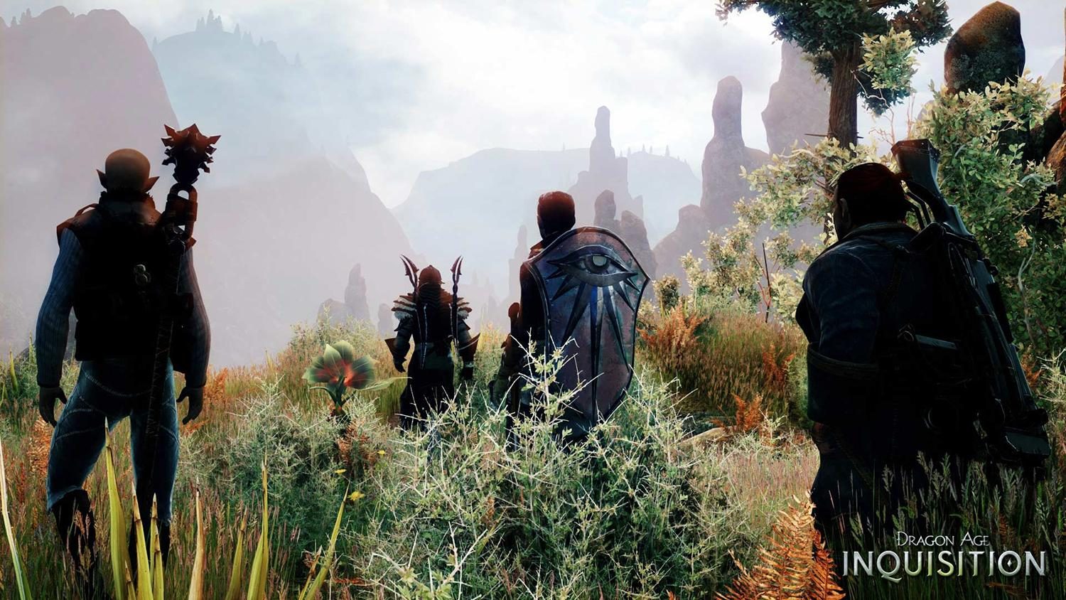The companions looking ahead in Dragon Age: Inquisition.