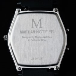 Martian Notifier Watch review logo underside