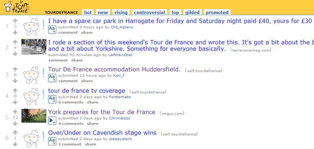 Reddit's Tour de France Page