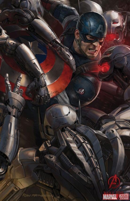 captain america black widow battle bots avengers age ultron art posters of