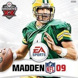 Brett Farve on the cover of Madden 09.