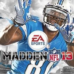 Calvin Johnson on the cover of Madden 13.