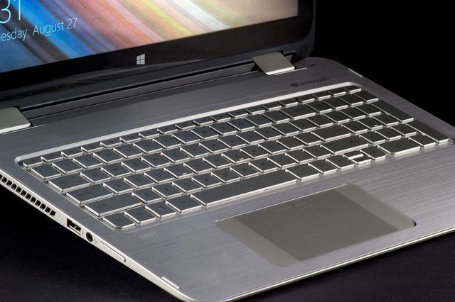 HP Envy X360 keyboard angle