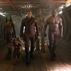 The cast of Guardians of the Galaxy.