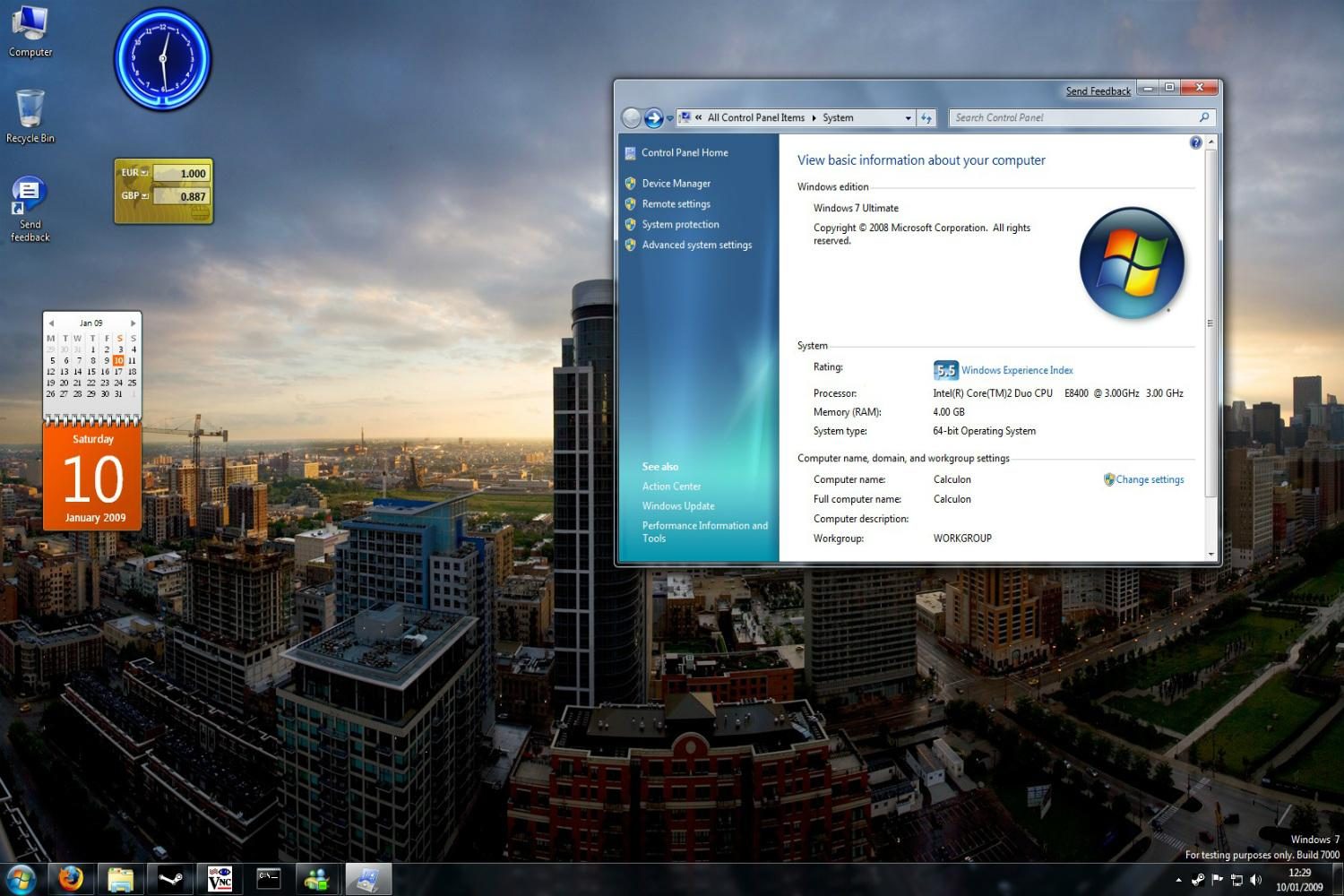 Windows 7 bureaublad