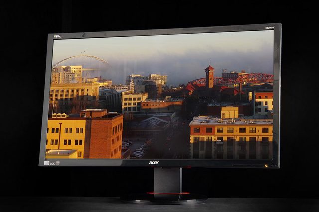 Acer XB280HK review 4K monitor front angle 2
