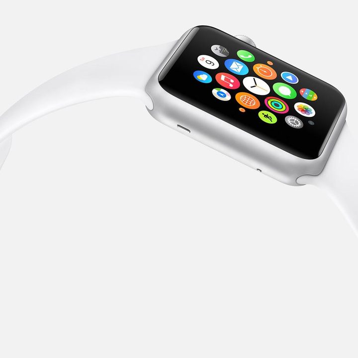 Apple Watch Sport top right