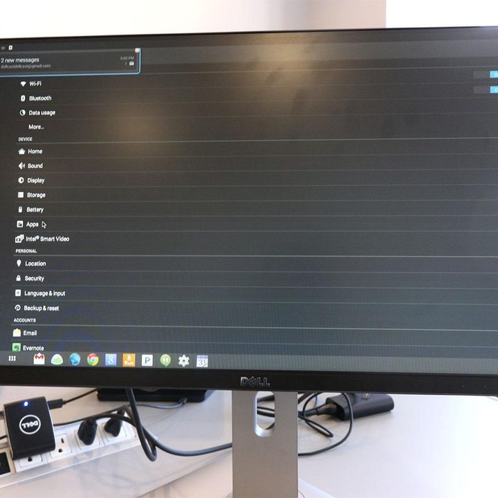 Dell Cast hands on setting menu