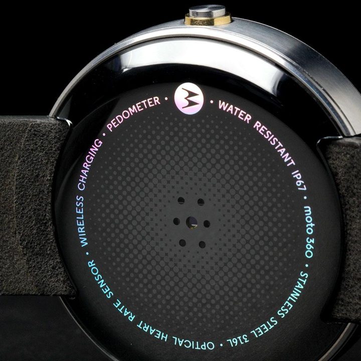 Moto 360 Watch back angle