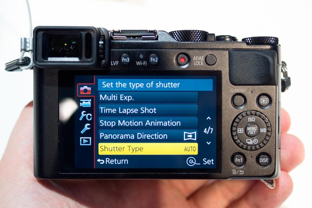 Panasonic-LX100-shutter-menu