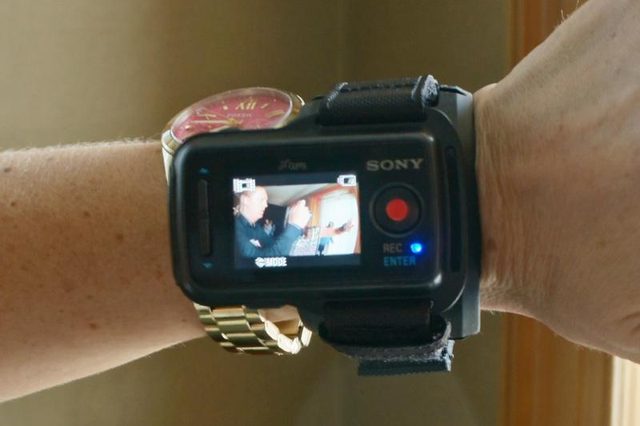 The wearable Live View Remote that works with the Action Cam Mini and other newer Action Cams.